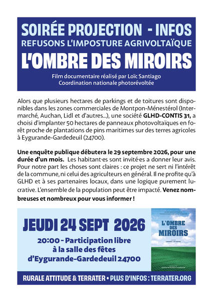 Tract refusons l'imposture agrivoltaique